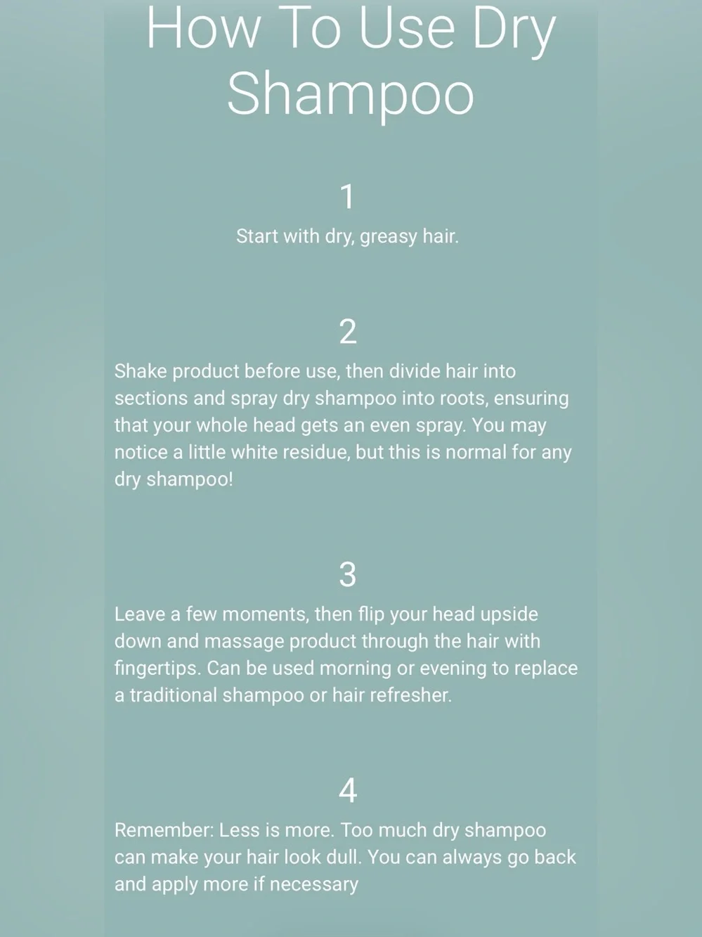 Sei Bella Dry Shampoo